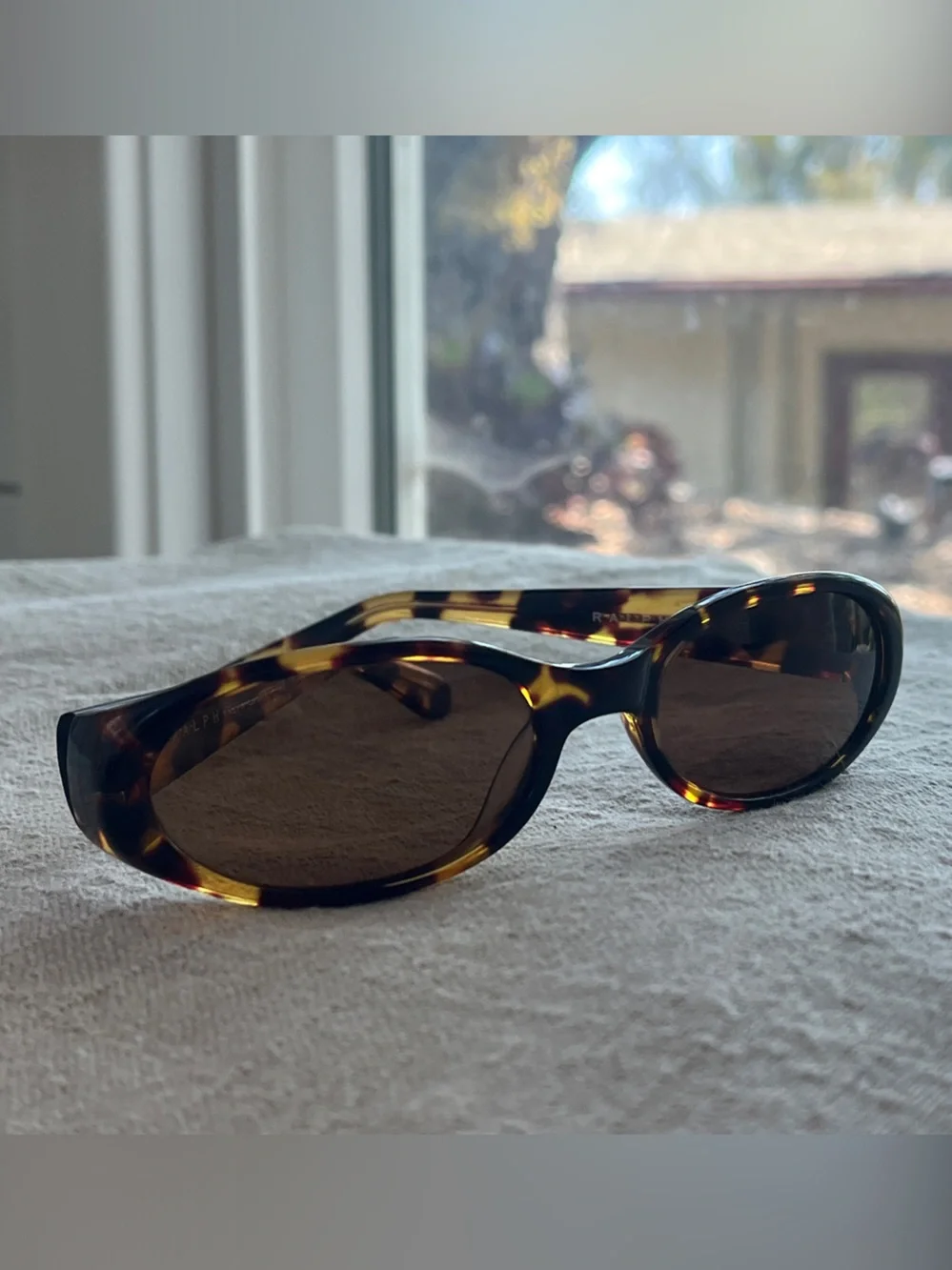 Ralph Lauren Tortoise Shell Brown & Amber Sunglasses - Picture 1 of 7